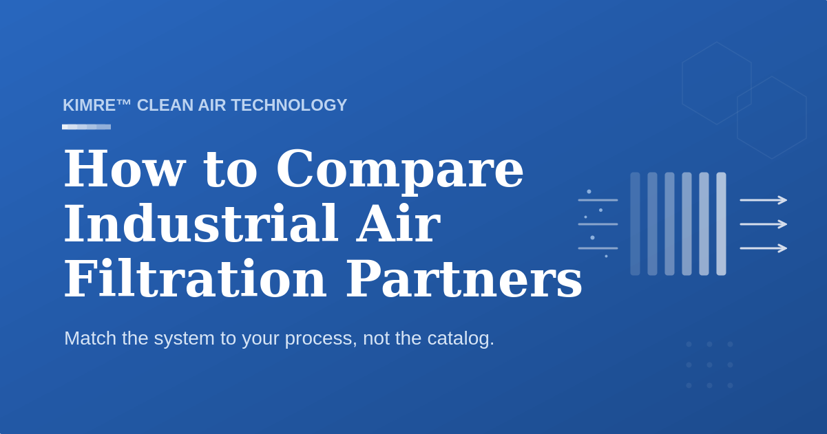 How to compare industrial air filtration partners for process based selection